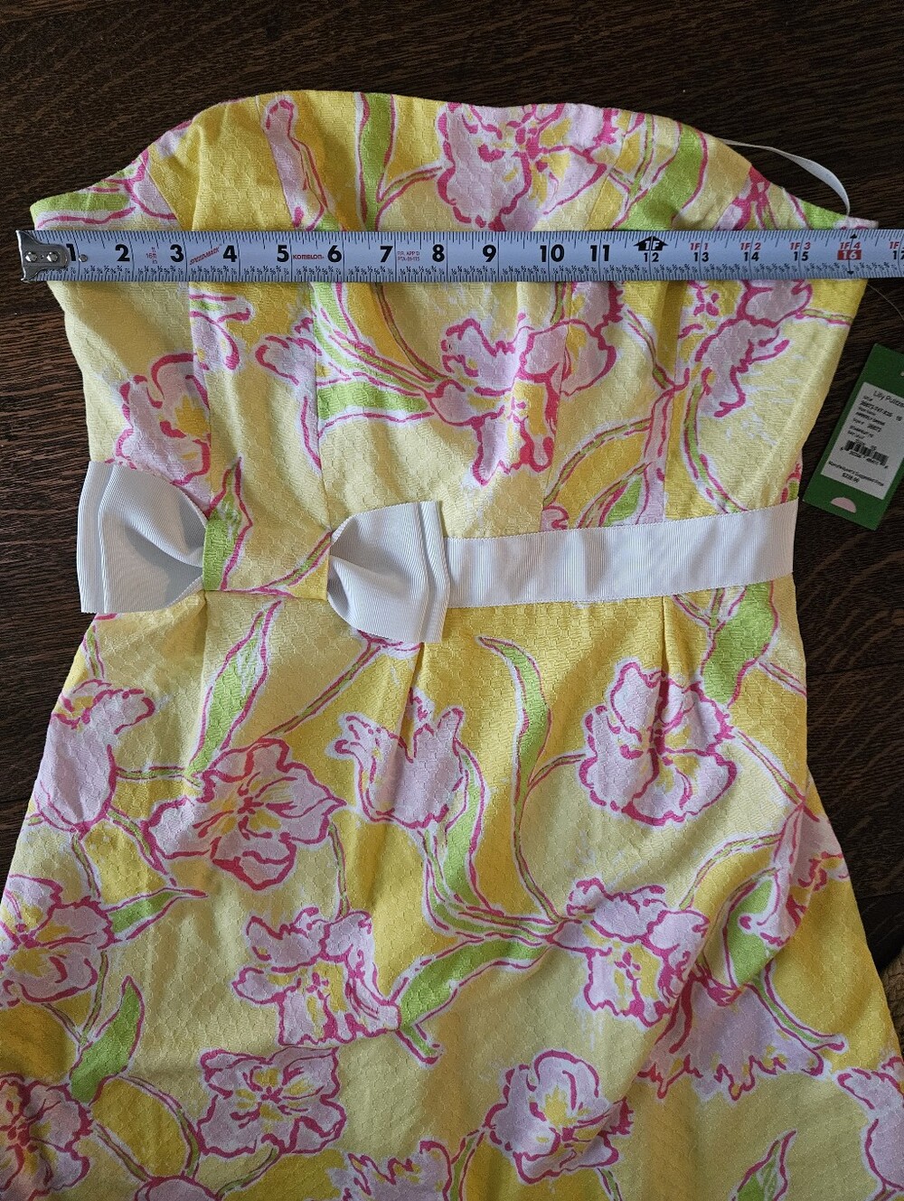 Lilly Pulitzer Amberly Dress Starfruit Day Lilly Floral Yellow Pink Size 10 NWT - Picture 3 of 11
